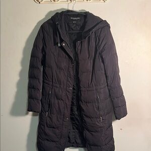 Marc New York Women's Dark Puffer Jacket XS Long Winter Jacket